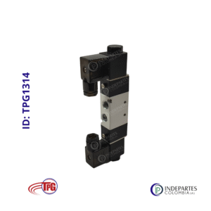 Valvula Neumatica Tpg de 5/2 Puertos de 1/4 Doble Solenoide 12 Voltios