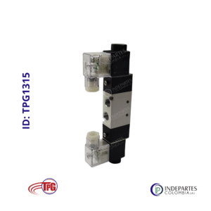 Valvula Neumatica Tpg de  5/2  Puertos de 1/4  Doble Solenoide 24 Voltios